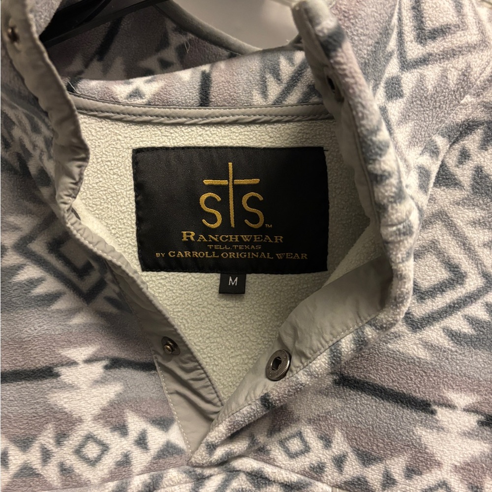 Gray Patterned Pullover Sweater - image 3